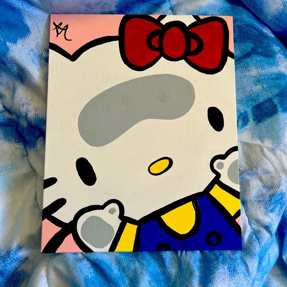Up close Hello Kitty Painting